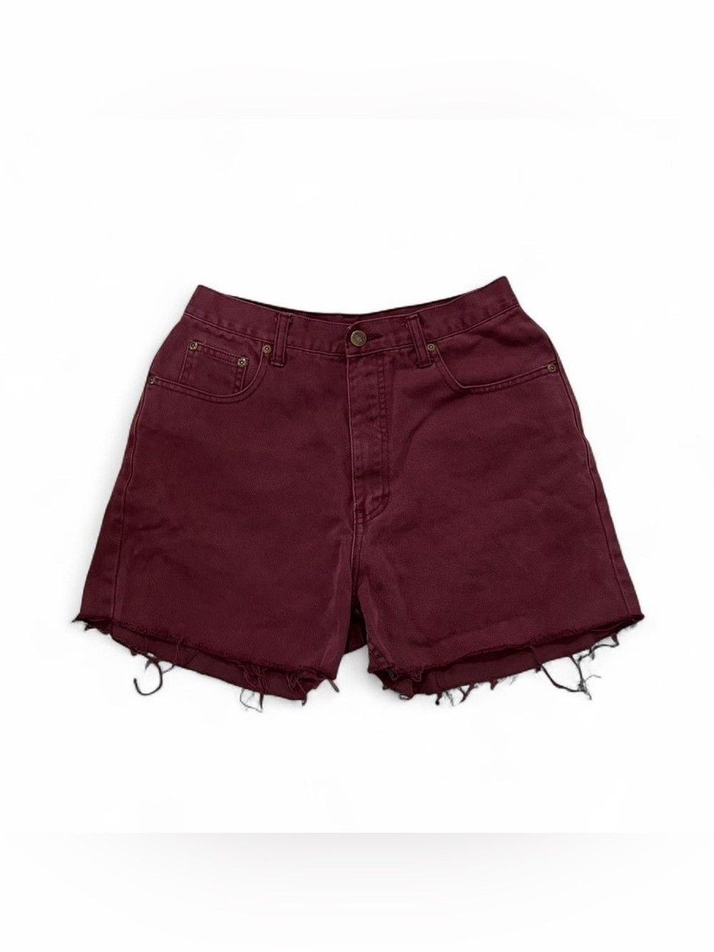 Vintage Eddie Bauer Burgundy denim shorts